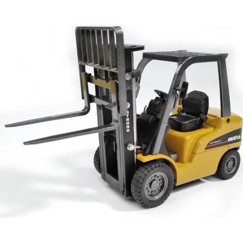 1:50 alloy forklift model static engineering vehicle childrens ornaments inertial forklift toy 7717