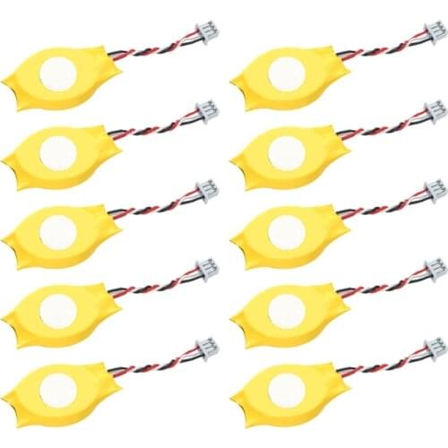 10pcs/ Notebook BIOS CMOS Laptop Battery CR2032 with 3 Wires 3Pin Motherboard with Wire 3V With Adhesiv