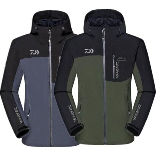 2021 Daiwa Fishing Clothing Autumn Winter Waterproof Warm Hiking Fishing Jackets Men Fleece Thick Outdoor Fishing Coat