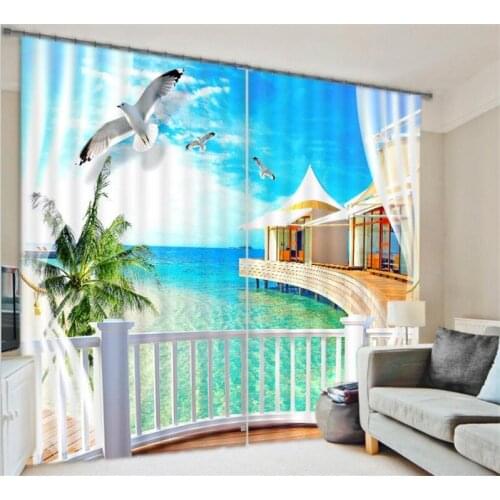 Malaysia scenery 3D Blackout Window Curtains For Living room Bedding room Hotel/Office Curtain Drapes Cortinas para sala