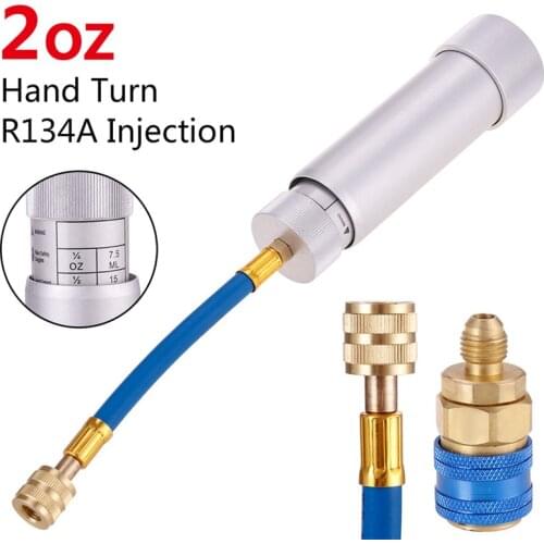Low Side Extension R134A Quick Coupler Adapters Car Air-conditioning Fitting R134A 2 OZ R134A R12 R22 Hand Turn Filler Inject