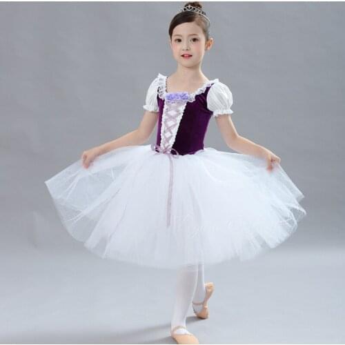 Fairy Ballet Tutu Dress For Girls Stage Performance Costume Romantic Tutu Leotard Ballerina Clothes Kids Dance Wear JL2320