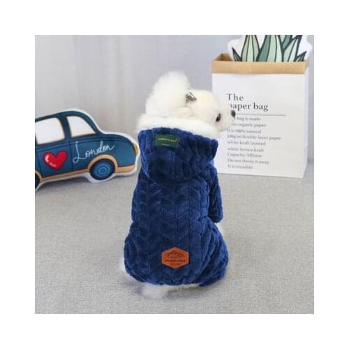 Pet Winter Clothes New Year Christmas Solid Color For Small Big Dogs Chihuahua Warm Cotton Apparel for Party