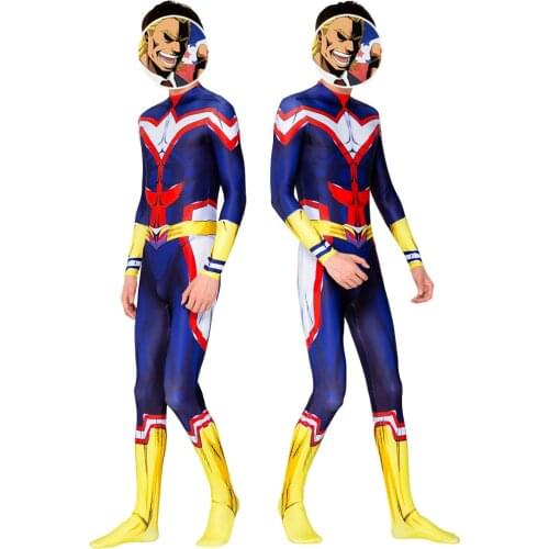 My Hero Academia Deku Costume Onesie Adult Zipper Bodysuit Anime Cosplay Costumes All Might Halloween Costumes for Women