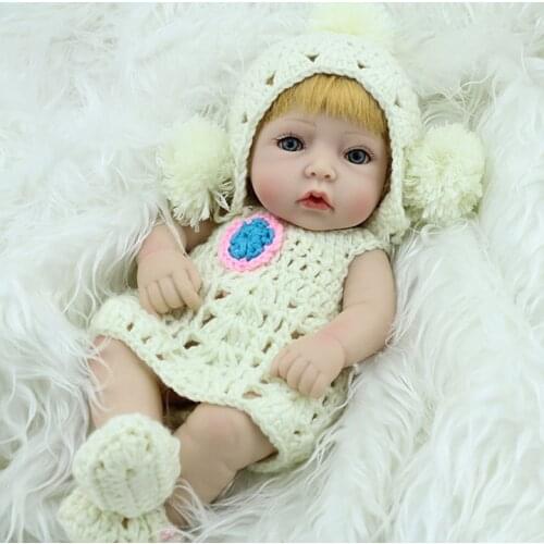 28cm Mini Sleeping and Shower Dolls Reborn Doll Handmade Lifelike Vinyl Newborn Babies Doll Toy Girl 10 Inch Fashion Kids Gifts