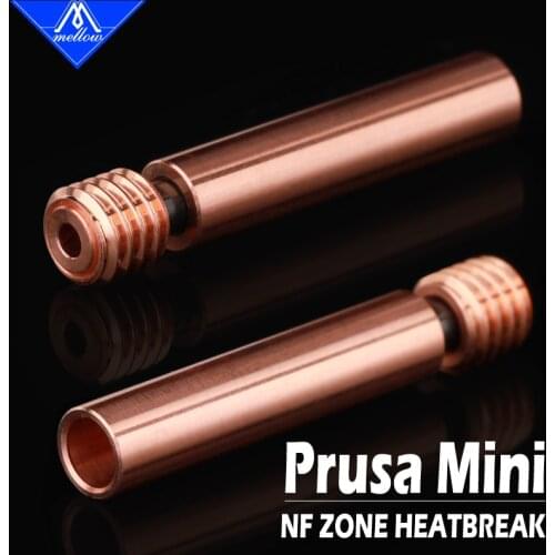 Mellow High Temperature NF Prusa MINI Zone Heatbreak Aerospace & Copper 3D Printer Throat For Printing Reduce Clogging