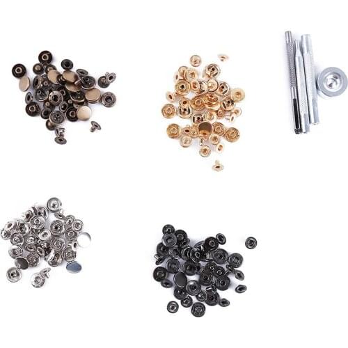Metal Snap Buttons Snaps Press Button Fasteners With DIY Fixing Press Studs Clothing Sewing Tool