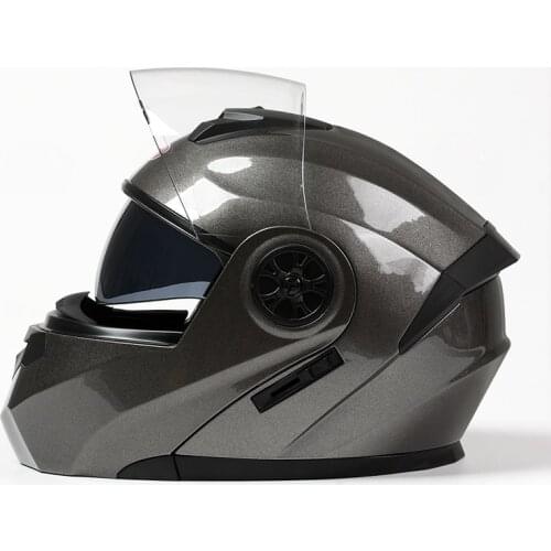 Dual Visors Racing Modular Motorcycle Helmet Open Full Face Helmet Flip Up Cascos Para Moto with Inner Sun Visor DOT Approved