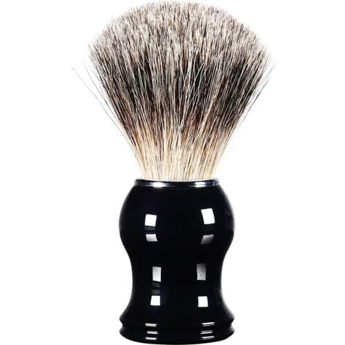 Mens Shaving Brush Wet Hair Shave Barber Cleaning Tool - Resin Handle - Professional Grooming Tool