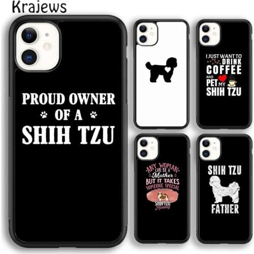Krajews i love Shih Tzu puppy dog Soft Phone Case Cover For iPhone 5s 6s 7 8 plus X XR XS 11 12 pro max Samsung Galaxy S8 S9 S10