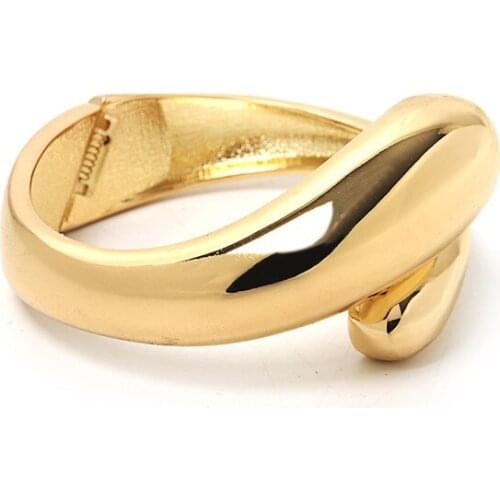 ORNAPEADIA Brand New hot selling Bracelet fashion high quality Special drop shape Metal Bangles for women festival gift wholesal