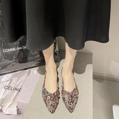 New womens shoes fashion pointed toe flats luxury shoes women designers loafers casual slip on shoes