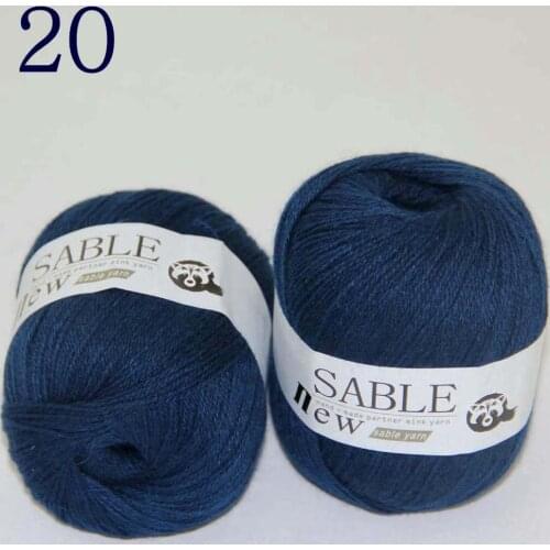 Sale 2*50gr Super Soft Pure Sable Cashmere Wrap Shawls Hand Knit Wool Crochet Yarn 243-20 SteelBlue