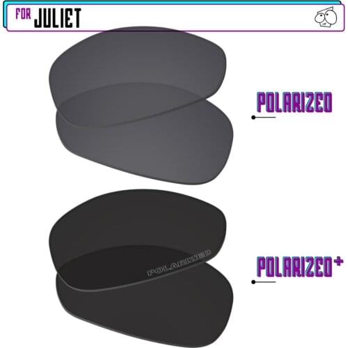 EZReplace Polarized Replacement Lenses for - Oakley Juliet Sunglasses - BlackP Plus-BlackIRP