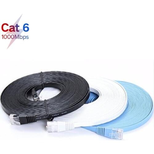20cm CAT6 Flat Ethernet Short Cable RJ45 Lan Cable Networking Ethernet Patch Cord CAT 6 Network Cable For Computer Router Laptop