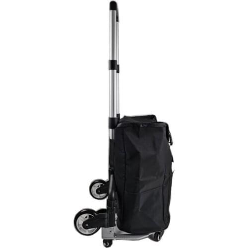 Stair Climber Cart 132 LBS Capacity Grocery Foldable Cart with Large Shopping Bag with Adjustable Bungee Cord