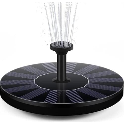 Solar Fountain Pump 1.4W With 6 Styles Nozzles Solar Powered Water Pump Submersible OutdoorBird Bath Solar Powered Fountain