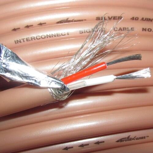 SP18122G silver-plated audio signal line fever signal line scattered line AV line OD 8.5MM 2core shielded cable