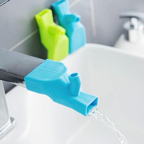 Handy Silicone Faucet Extenders Kitchen Bathroom Water Tap Extension Water Faucets For Kids Hand Washing Bathroom accessories