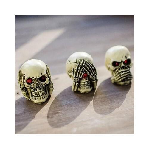 Halloween Skull Mold Cover Ears Skulls Cake Decoration Skeleton Mold Soap Molds Candle Silicone Molds Handmade DIY Resin crafts