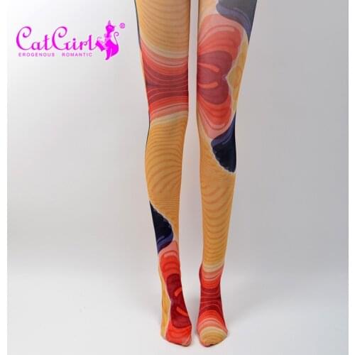 High Quality Patterned New Designs Print Pantyhose Womens Tights