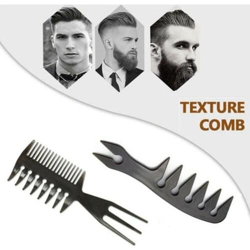1pc Beard Template Right-angle Comb Men Beard Hairdressing Brush Barber Shop Styling Tool Double-sided Insert Comb Oil Hair Comb