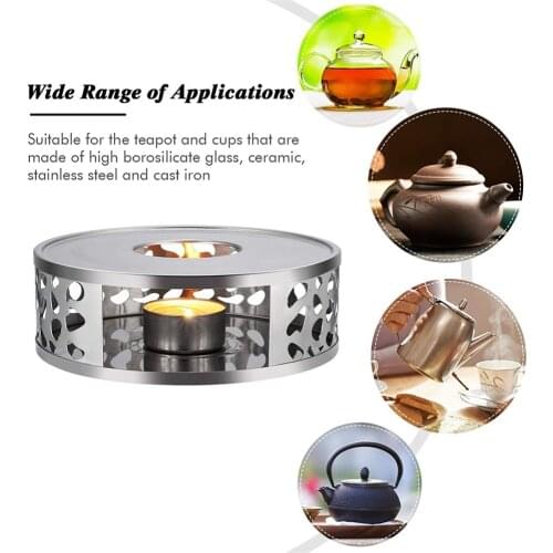 1PC High Quality and Durable Stainless Steel Tea Warmer with Tea Light Holder for Tea and Coffee Pots