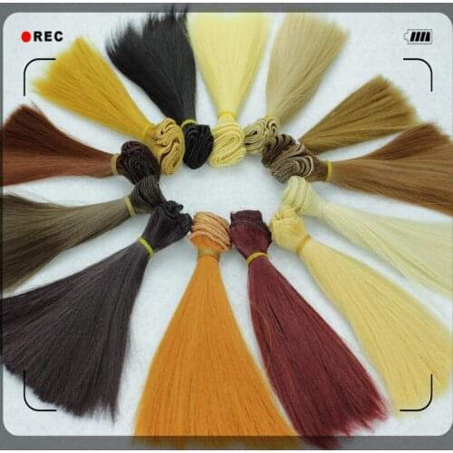 18PCS/LOT Wholesale Doll Accessories Handmade Doll Wigs Straight Synthetic DIY Hair For Doll