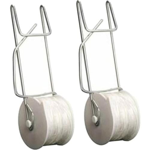 2 Pack Tomato Trellis Roller Hooks with 15M Rope,Support Clamps For Farm Planting Fruit Tomato