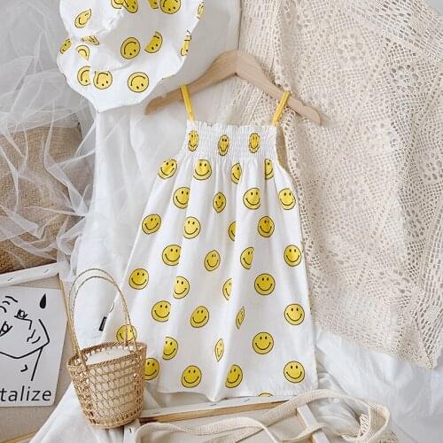 2020 Summer Casual Cartoon Girls Dress Solid Kids Dresses For Girls High Quality Fashion Girl clothes
