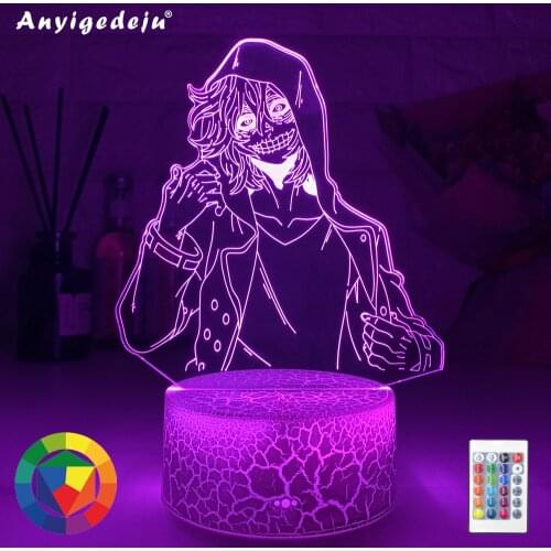 3d Lamp Anime My Hero Academia Tomura Shigaraki Lamp for Bedroom Decoration Birthday Gift Tomura Shigaraki Led Night Light