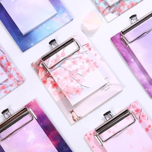 40 Sheets Kawaii Star Cherry Blossoms N times Sticky Memo Pad Clip Note Paper Tabs Paperlaria To Do List Planner Stationery