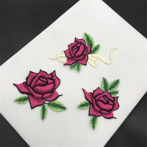 5Sets/15pcs iron on Flower Applique Clothing Embroidery Patch Fabric Sticker Iron On Patch Craft Sewing Repair Embroidered BJ303