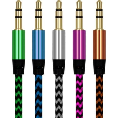 3.5mm Jack Audio Cable Aux Cable Speaker Wire For Car Headphone Adapter Male Jack to Jack 3.5 mm Cord For Samsung Xiaomi QBMY