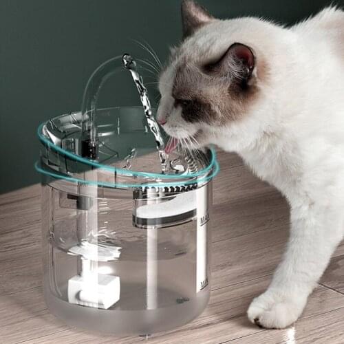 Pet Cat Dog Automatic Feeders 2L Automatic Water Fountain Charcoal Filter Drinker for Pet Drinking Fountain