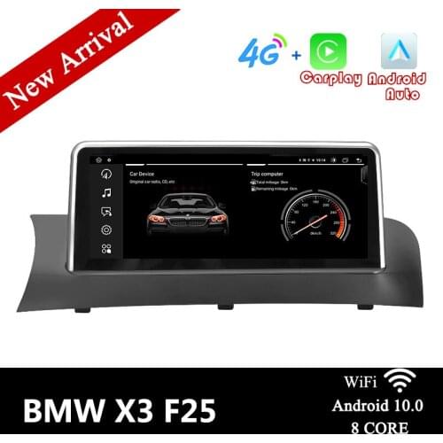 8Core Car Android Display For BMW X3 F25/X4 F26 2010-2017 Android Auto 4G Internet Sim Card GPS IPS Screen Wireless Carplay