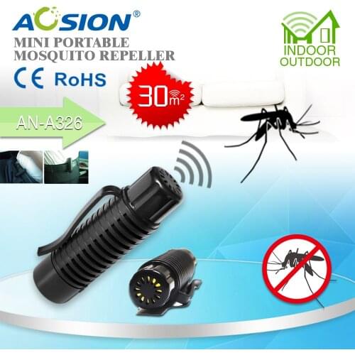 Free shipping 2 X AOSION patent Battery powered insect Mini Portable Ultra sonic anti Mosquito Repeller repellent repel