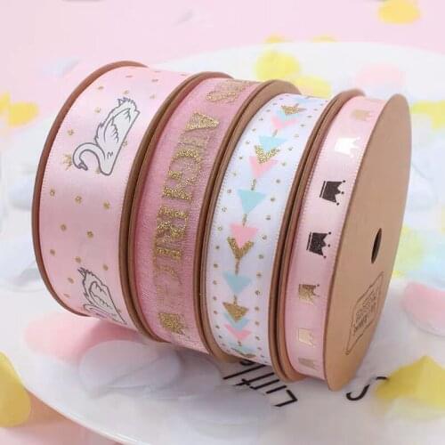 Gift Wrapping Fabic Ribbons Roll Stain Grosgrain Ribbons For Birthday Party Decoration