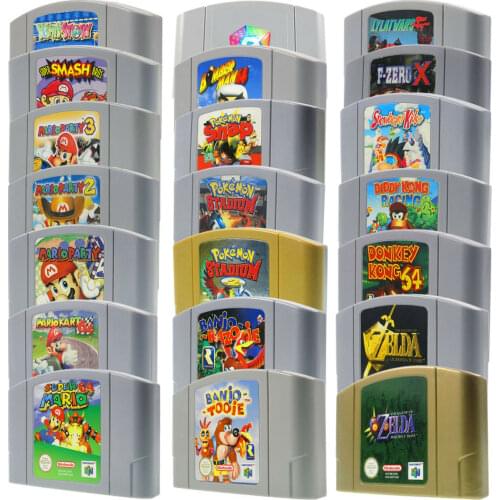 N64 Game Kamei version Mario Kart ,Super smash bros,Mario party 007Golden Eye Game machine toy birthday gift