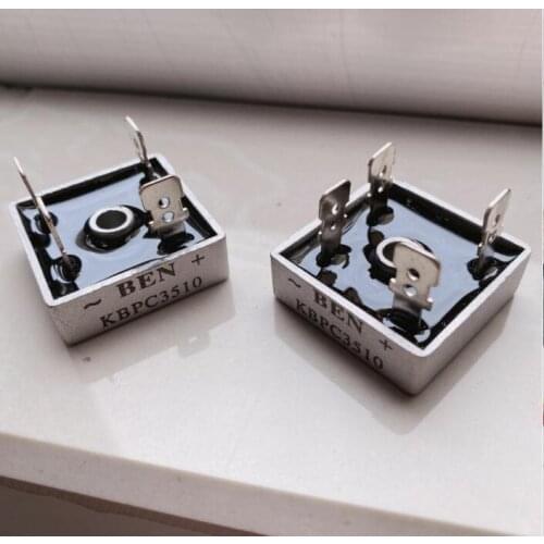 50PCS 35A 1000V Metal Case Bridge Rectifier KBPC3510
