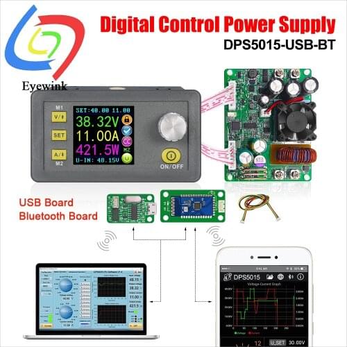 DPS5015 communication Constant Voltage current DC Step-down Power Supply module buck Voltage converter LCD voltmeter 50V 15A
