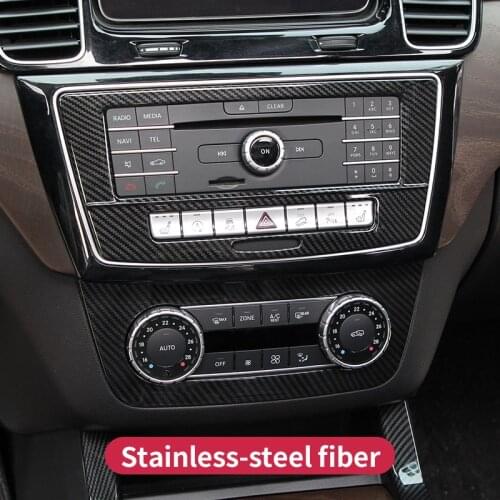 CD Panel Stickers For Mercedes Benz GLE W166 GLE Coupe C292 GLS x166 amg carbon Air Conditioning Switch Panel Cover accessories