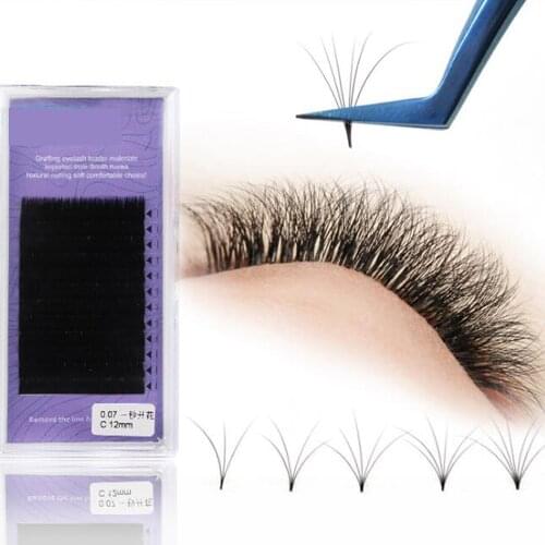 NEW Eyelashes Makeup Eyelash Extension Bloom auto Fans Eyelash Easy Fanning Lashes Auto Fan Magnetic Camellia Beauty