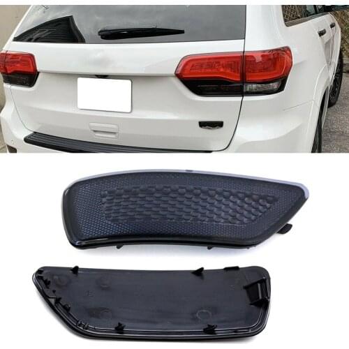 PC+AB Reflector Smoked Lens Rear Bumper Reflectors For 11-20 Jeep Grand Cherokee WK2, Compass