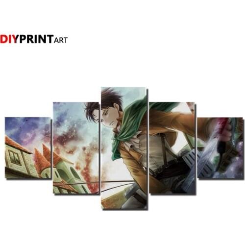 Attack on Titan Levi 5 Pcs/set Posters and Prints Decorations for Home A1703