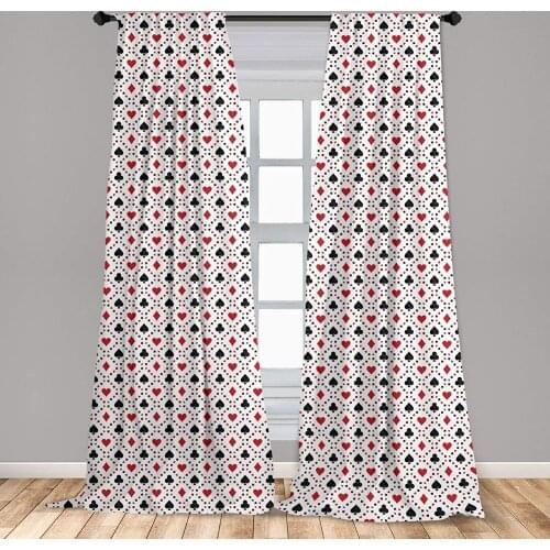 Casino Curtains Poker Cards Advertising Holidays Getaways Tourist Destinations Window Treatments for Living Room Bedroom