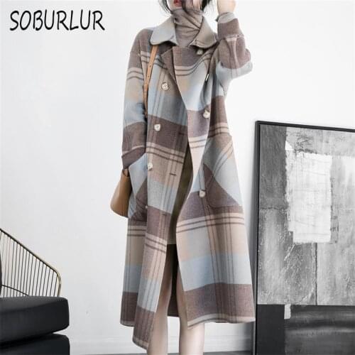 Женские шерстяные пальто SOBURLUR China At AliExpress