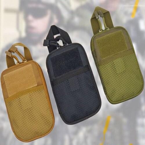 Tactical CQC Outdoor Molle Medical First Aid Pouch Military EMT Utility EDC Tool Belt Waist Pack Phone Holder Hunting Key Bag