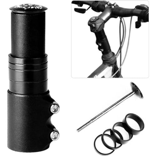 120mm Bike Fork Extender Extension Handlebar Stem Riser Rise Up Black Bicycle Adaptor Durable MTB Mountain Cycling Part