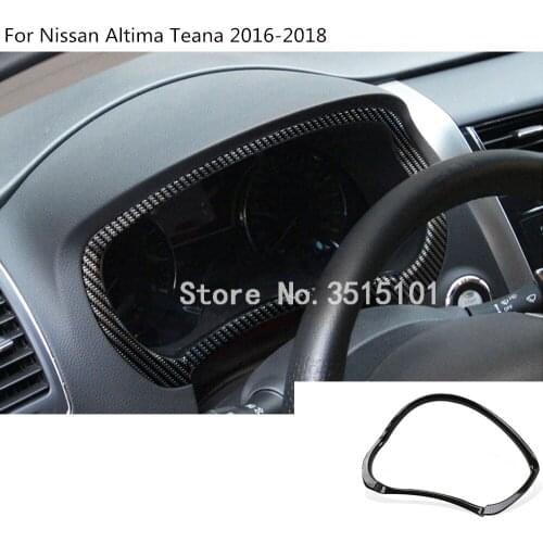 Car Carbon fiber garnish dashboard meter Instrument Panel gauge frame 1pcs For Nissan Altima Teana 2016 2017 2018